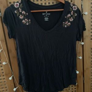 american eagle embroidered tee